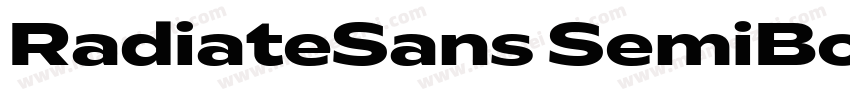 RadiateSans SemiBoldExpanded字体转换